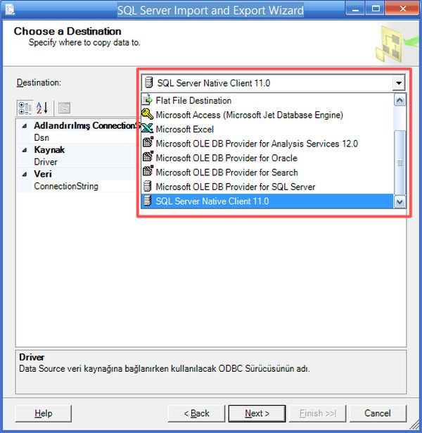 choose a destination